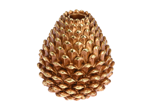 AAA756000 Подсвечник "Шишка" цвет золото d11*12см