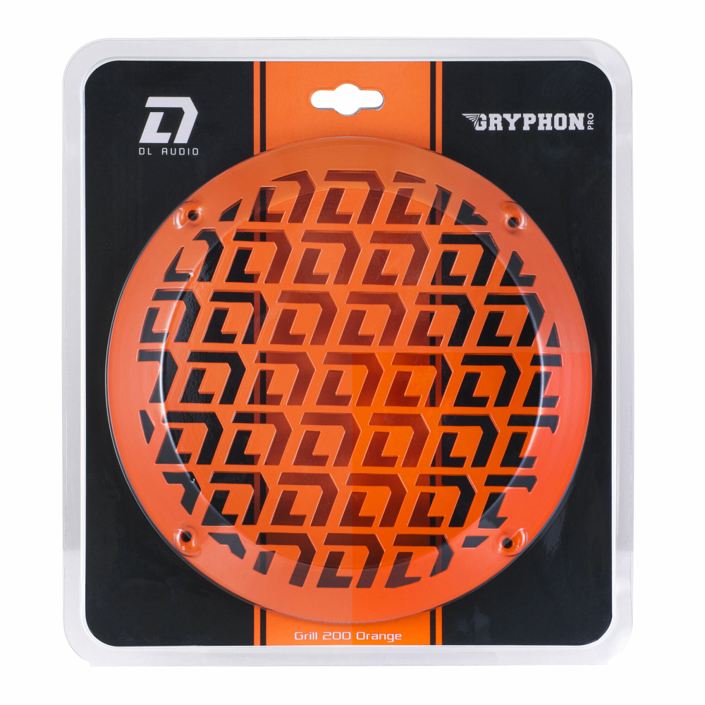 DL Audio Gryphon Pro 200 Grill Orange | Защитная сетка (гриль) для динамиков 20 см. (8") – купить за 950 ₽ | 2 Колонки.Ру - Гипермаркет автозвука