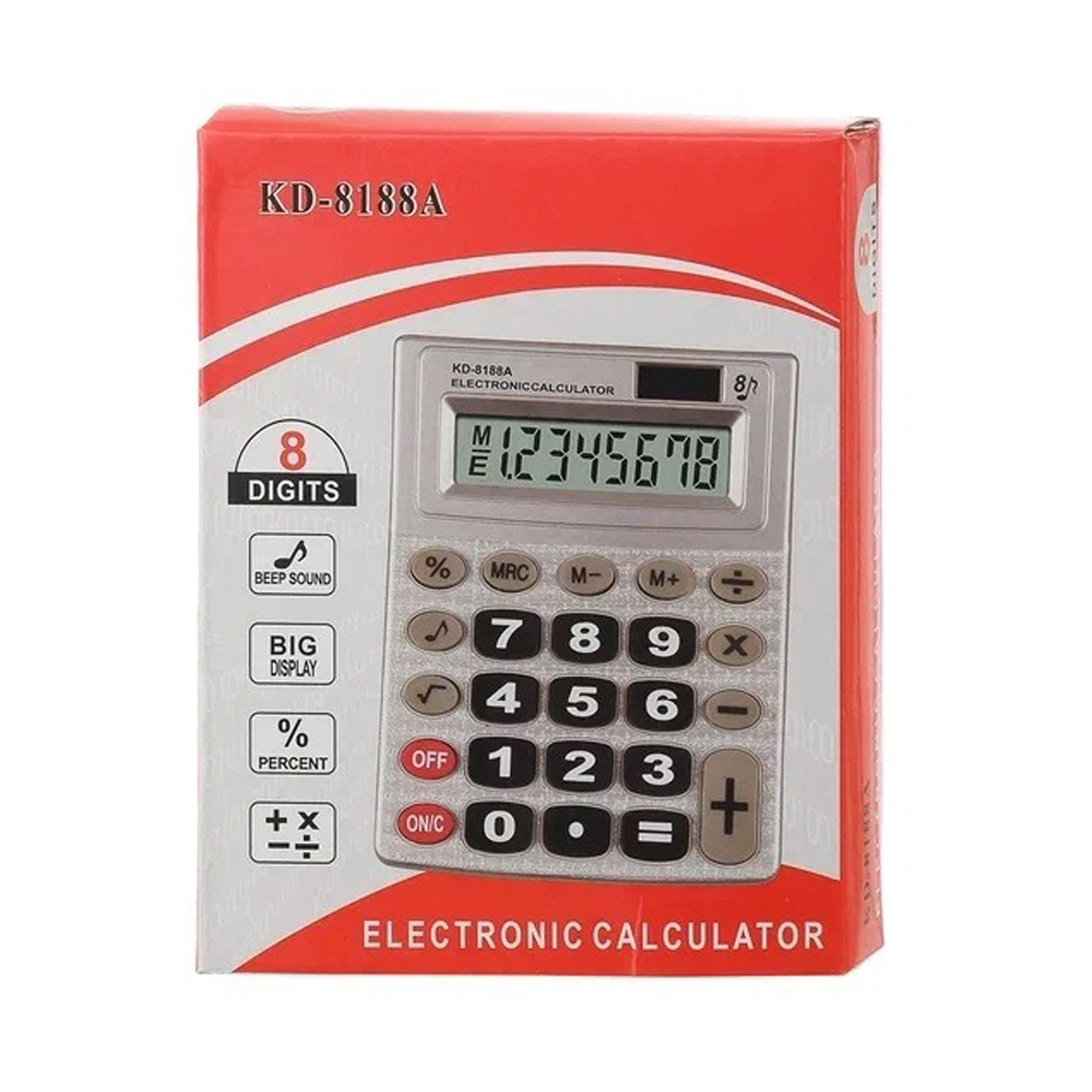 Калькулятор настольный Basir 8 Bit, LCD, 14,2*11,3 см, серый