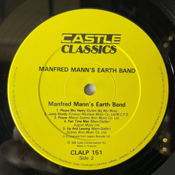 Винтажная виниловая пластинка LP Manfred Mann's Earth Band (Англия 1988)