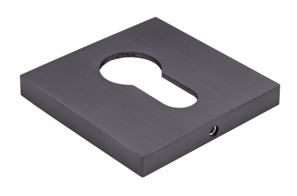 Накладка MORELLI MH-KH-S6 на евроцилиндр GR графит, квадрат. розетка 6 мм