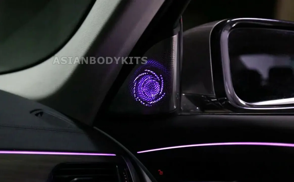 Комплект накладок на динамики с подсветкой для BMW 5 серии G30 (2017-2019) БМВ