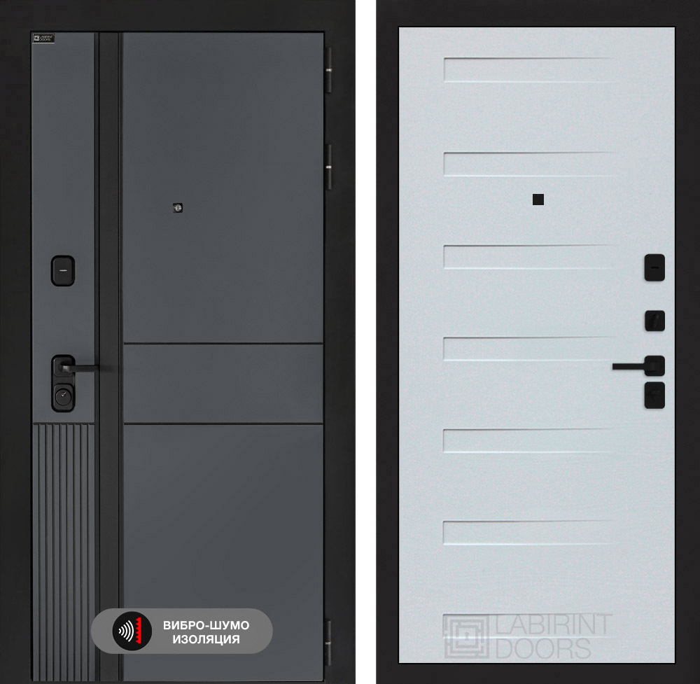 Входная дверь Лабиринт EVOLAB - 14 Дуб кантри белый горизонтальный