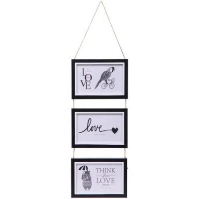 Фоторамка на 3 фото 10*15см «Maria» цвет черный