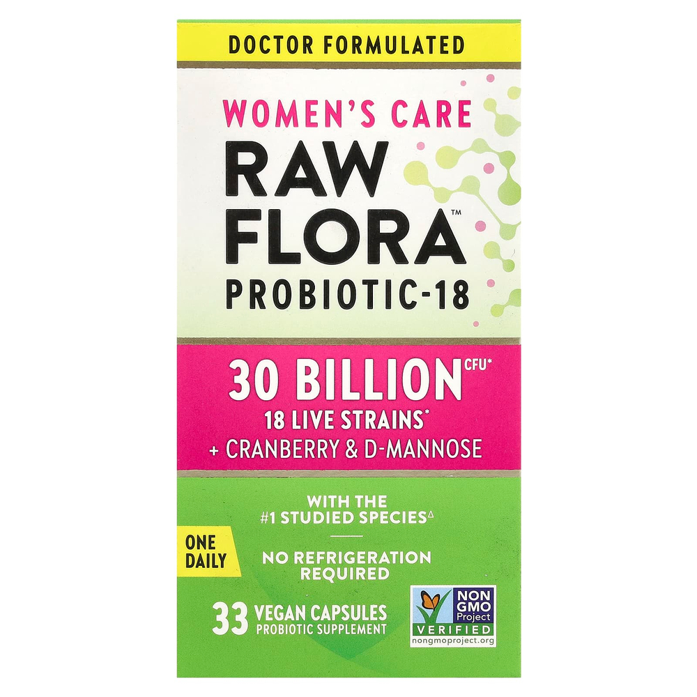 Nature's Truth, Women's Care, пробиотик-18 RAW Flora ™, 33 веганские капсулы
