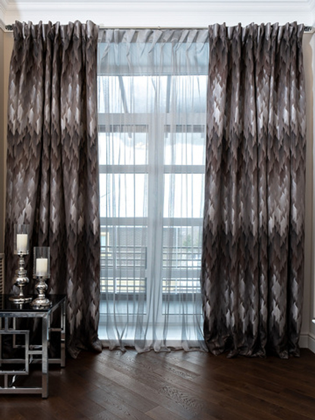 Портьера 280x280см Garda Decor Cascada серая 121GD-CSRPORT-ED