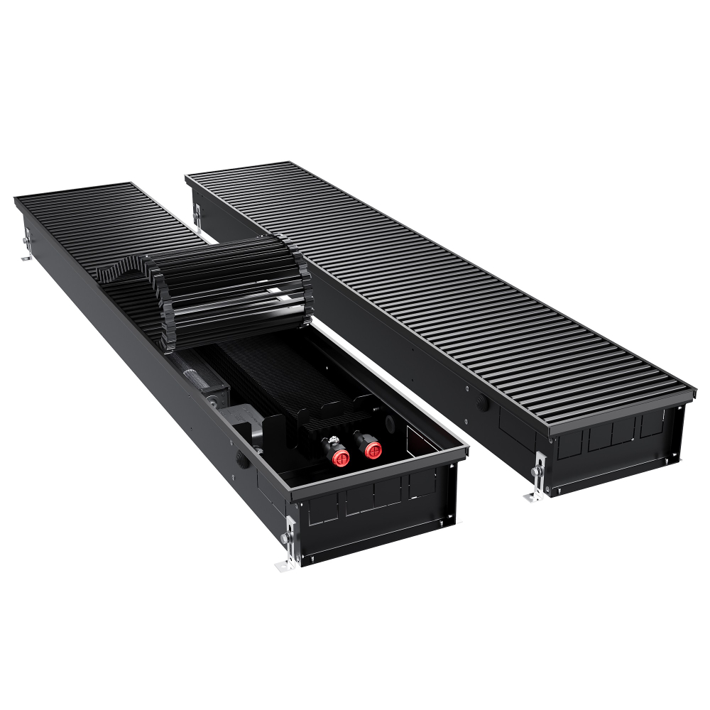 Конвектор внутрипольный Royal Thermo ATRIUM TURBO-110/250/3000-DG-U-BL