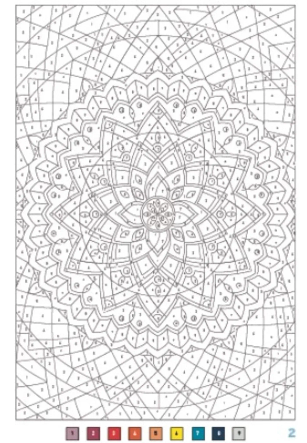 Раскраска по номерам Coloriages mysteres Disney Mandalas - раскраска Дисней Мандала / 9782019461669