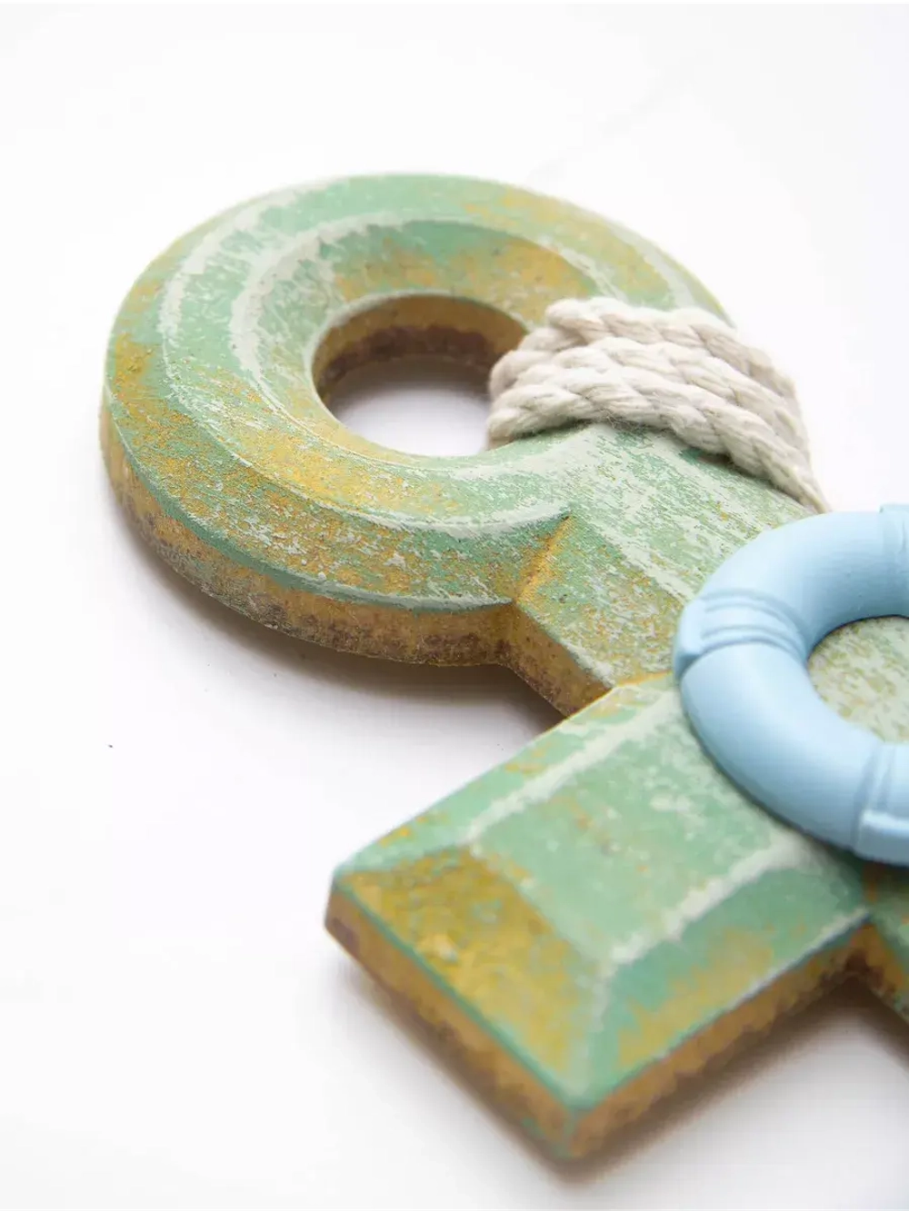 Декор на стену для интерьера "Якорь с канатом"