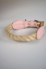 Ошейник "Кантри-пони" Розовый (льняной канат)