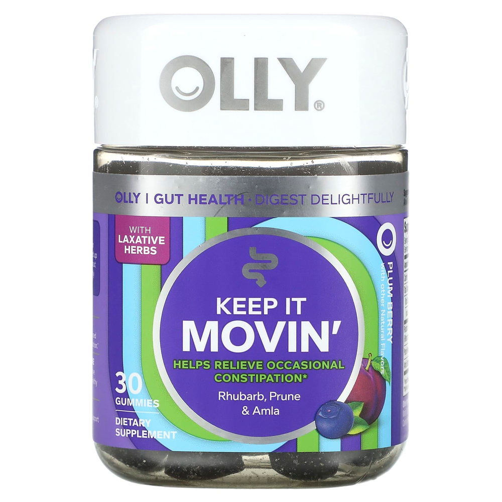 OLLY, Keep It Movin', слива и ягоды, 30 жевательных мармеладок