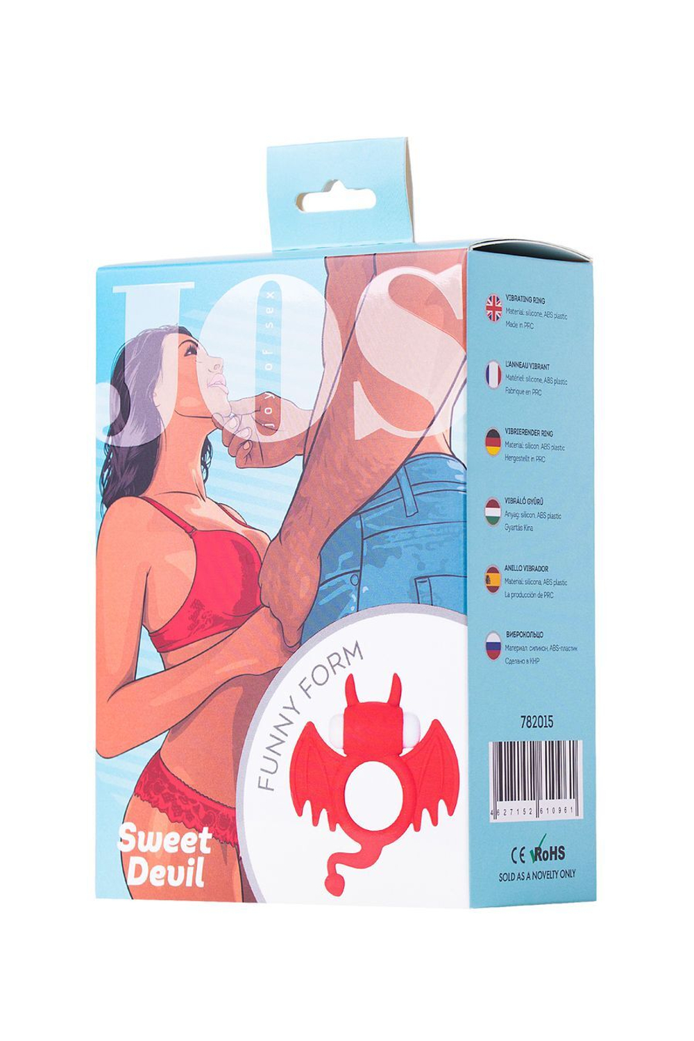Эрекционное кольцо на пенис JOS SWEET DEVIL, силикон, с вибропулей