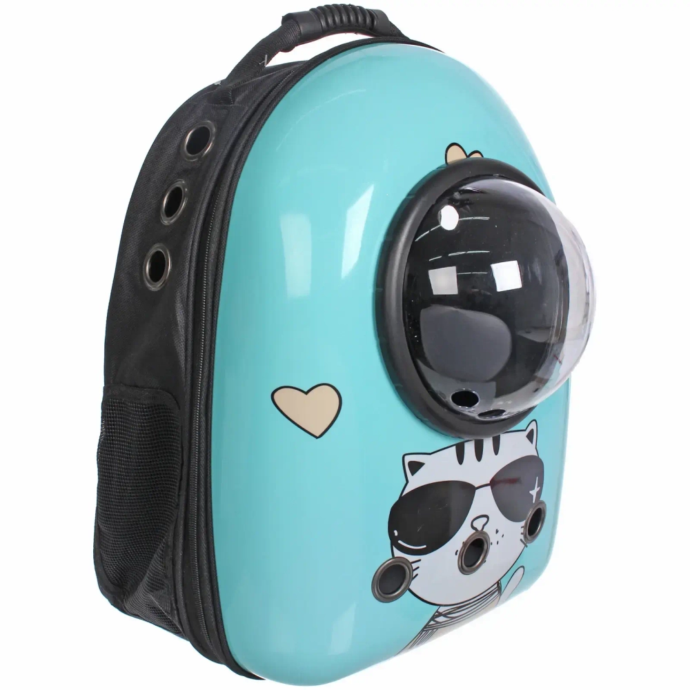 Рюкзак - переноска для животных «ЛЮБИМЫЙ БРО», цвет голубой, 30*29*42см/до 12кг (Пакет и Лейбл)