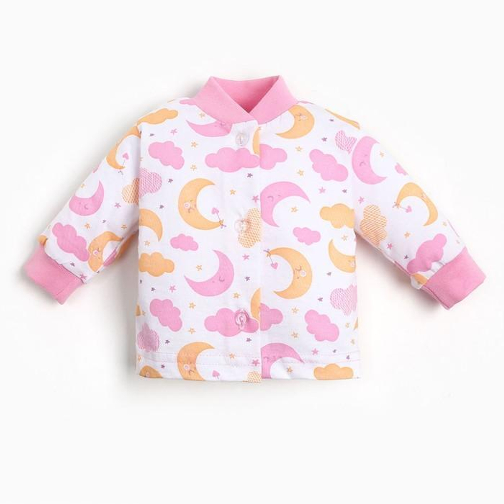 Кофточка для девочки А.70-6 КТ, цвет белый/облачки, рост 80 см (Юниор Текстиль)