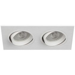 Светильник встраиваемый декоративный ЭРА KL92-2 WH под лампу MR16 GU5.3 белый пластиковый | Декоративные встраиваемые светильники