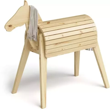 Декоративный конь Харри для дома и улицы из массива сосны, цвет натуральный