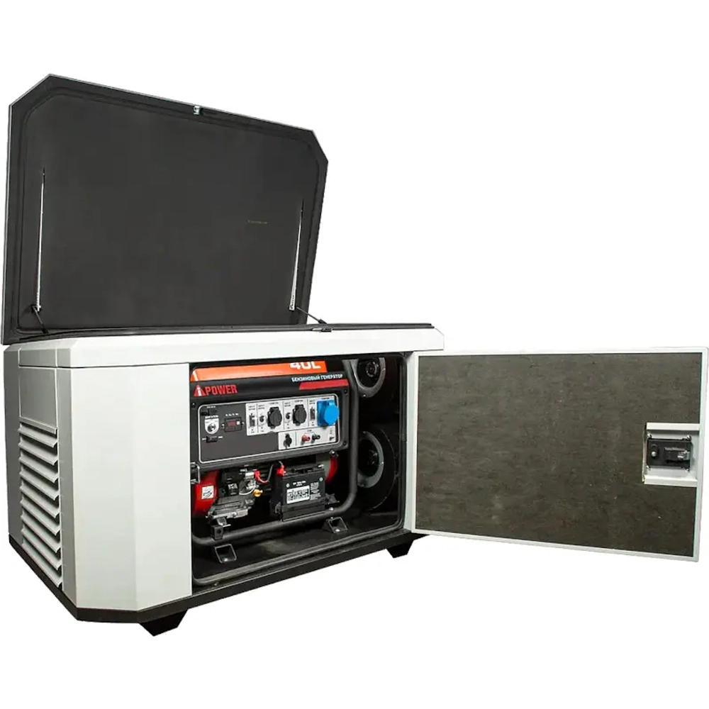 A-iPower A8000EAX бензиновый генератор в кожухе 1400SS RAL 7035 с блоком АВР 400В/25А (8 pin) New УТ-11182378/29109
