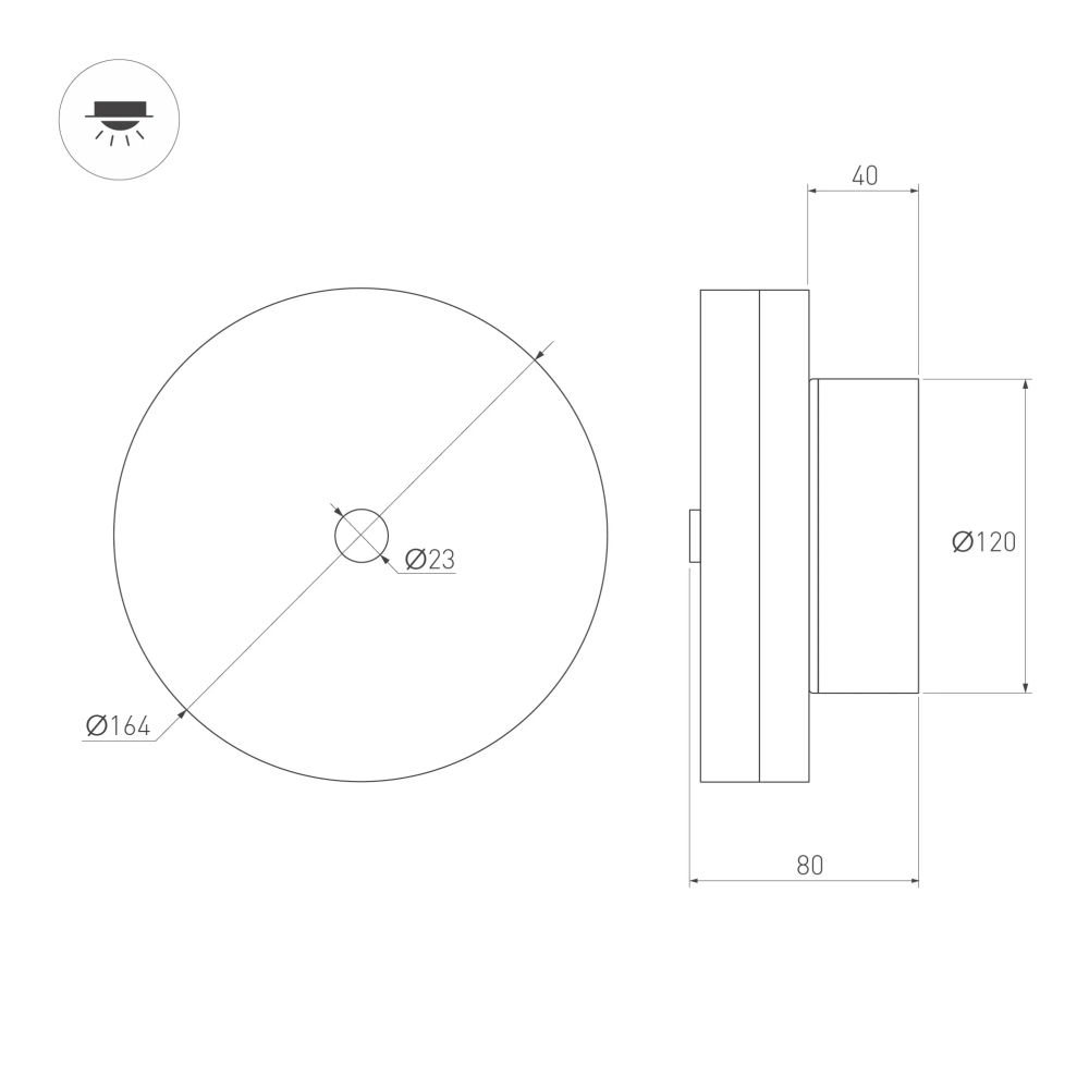 Светильник SP-MENTA-WALL-R165-12W Warm2700 (BK, 130 deg, 230V) (Arlight, IP20 Мрамор, 5 лет) 061700