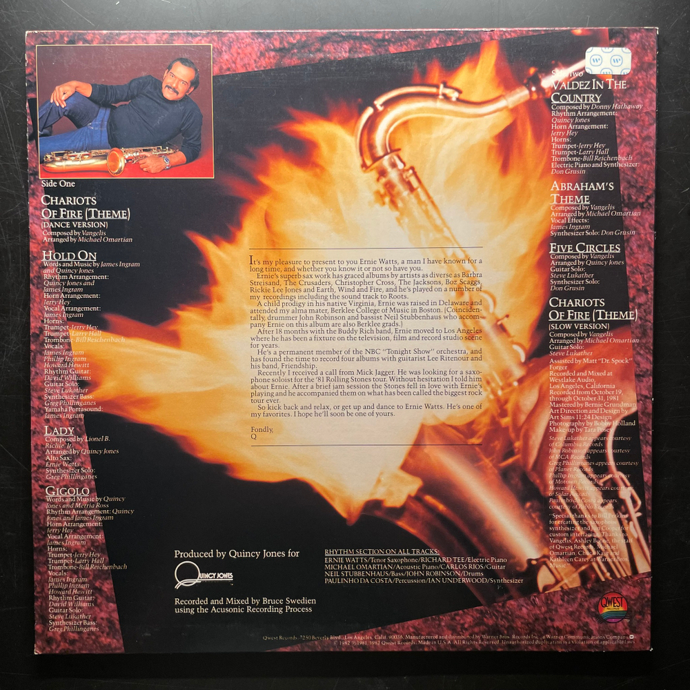 Ernie Watts - Chariots Of Fire (США 1982г.)