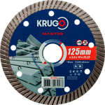 Диск алмазный Турбо по железобетону KRUGO MASTER 125х2,0х22,23х10mm, 81061250258