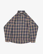 Рубашка One Two Cowboy Basic 8 в клетку темно-синяя