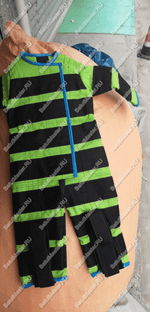 Липучий костюм зеленый, размер М, для роста 1.3м-1.55 м