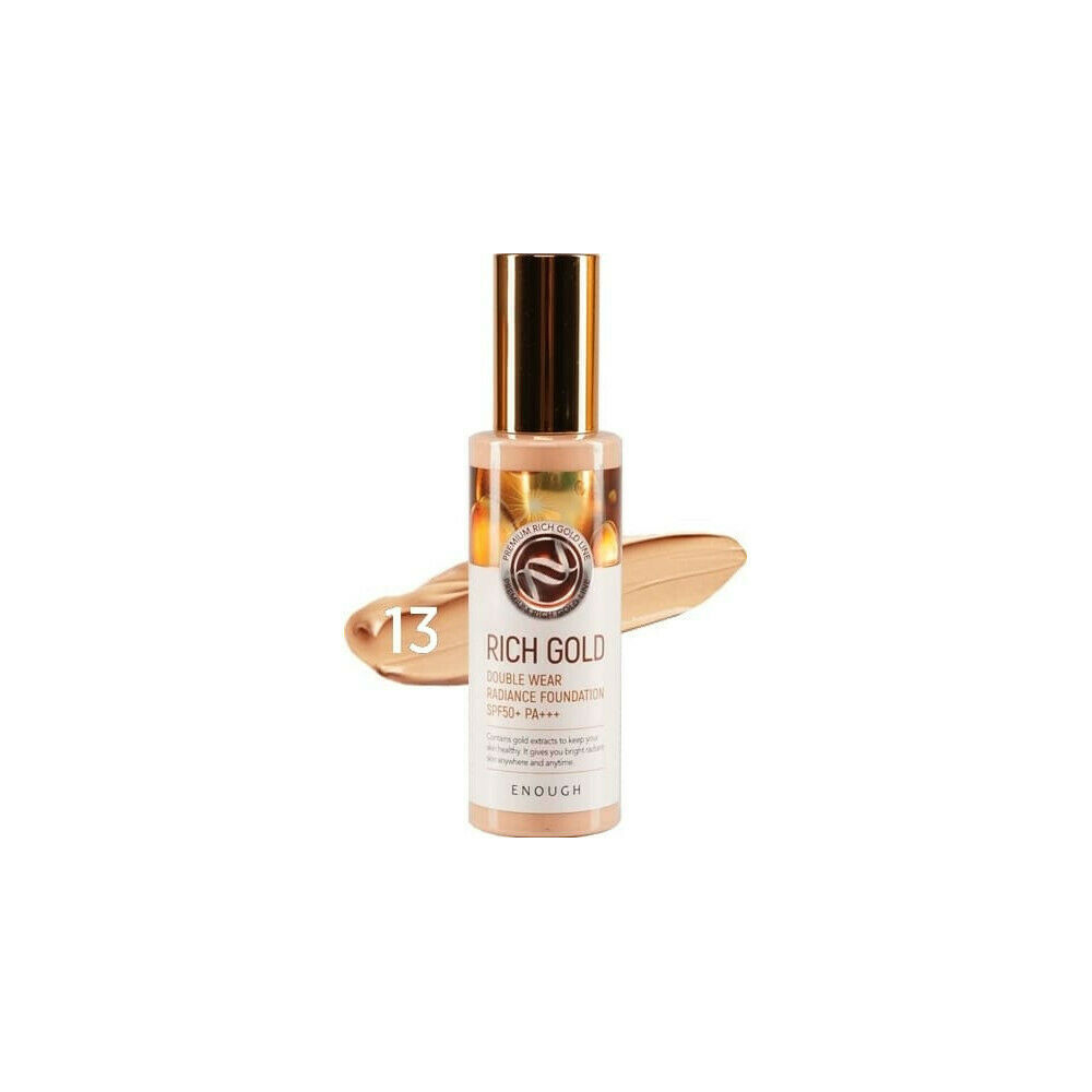 Тональный крем омолаживающий  с эффектом сияния №13 Enough Rich Gold Double Wear SPF50+ PA+++, 100 мл