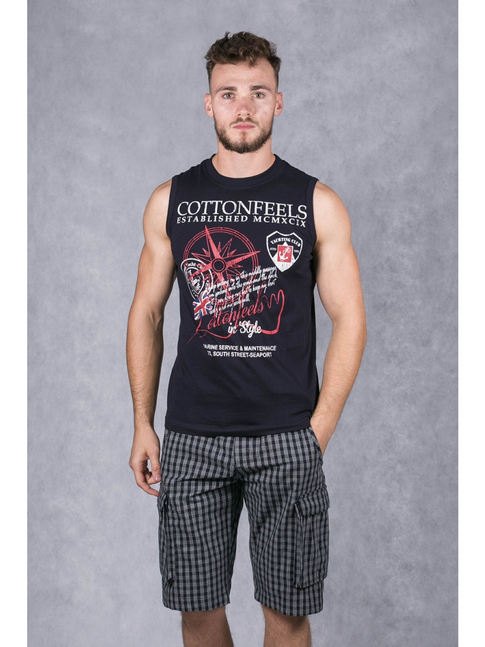 SS15-М-11 майка мужская т.синий 37816