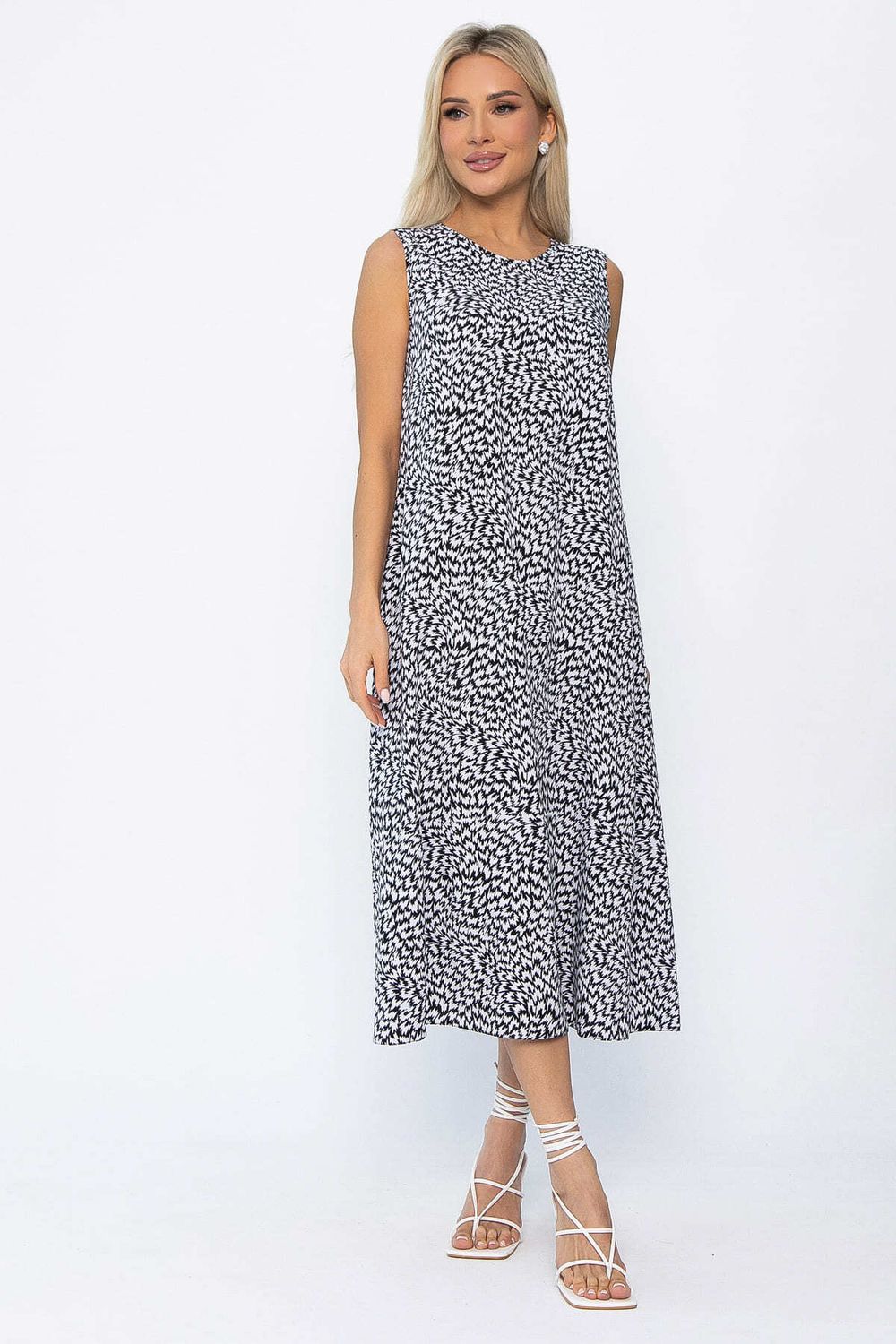 Платье Чародейка (черно-белое) П13878-9М LT Collection