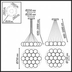 Подвесная люстра Odeon Light Magia 7109/19