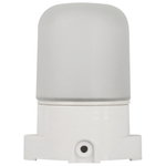 Светильник ЭРА НББ 01-60-001 для бани и сауны полиамид/стекло прямой IP65 E27 max 60Вт белый НПБ400