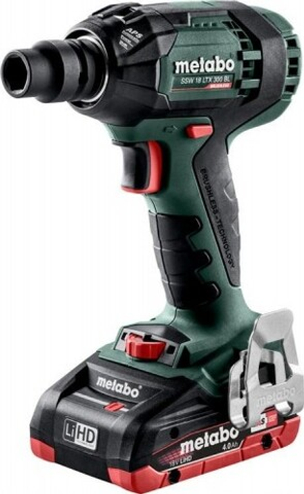 Гайковерт аккумуляторный METABO SSW 18 LTX 2х4,0 LiHD 300 BL ударный, бесщеточный 602395800