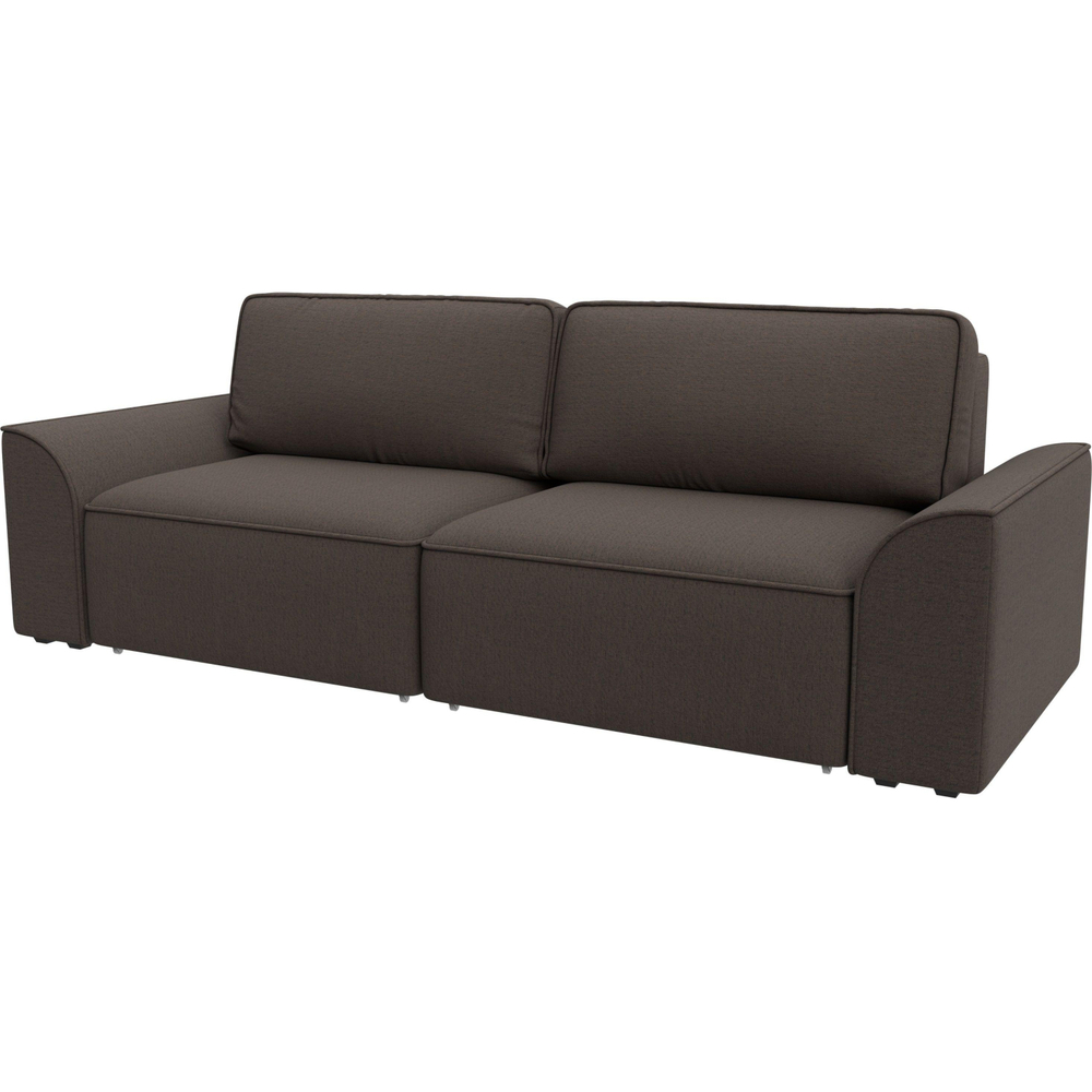 Диван АrtМ_Лига-048 НПБ (128215)3-М, раскладн.тк.рогожка Амур 05 коричневый