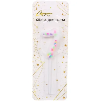 Свеча для торта Цифра Сладость «7» 11 см