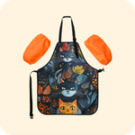 Фартук для творчества с застёжкой фастекс. Сказочные коты