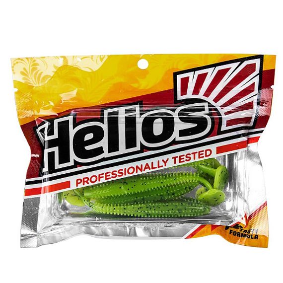 Виброхвост Shaggy 3,35&#39;/8,5 см Pepper Lime 5шт. (HS-16-009) Helios