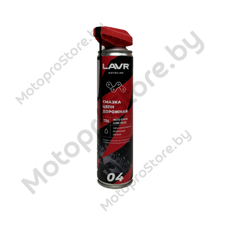 Смазка цепи для мотоциклов LAVR MOTO дорожная, 520 мл / Ln7704