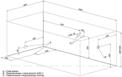 Акриловая ванна Aquanet (Акванет) Grenada 180x90 с каркасом