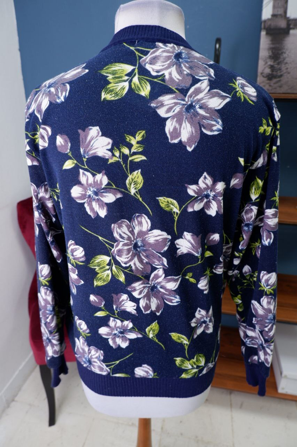 Кардиган Mengxia с цветами 50 размер