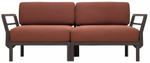 Диван пластиковый с подушками Nardi Maximo 2, терра, корица