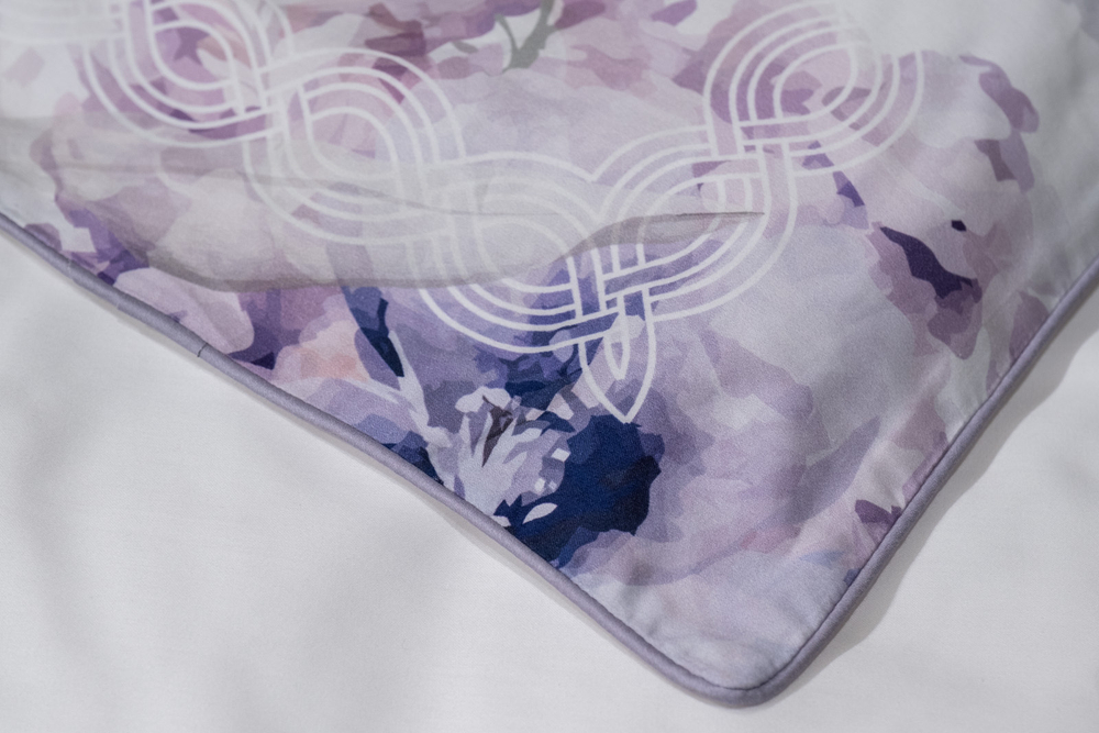 Постельное белье 1.5 спальное Garda Decor Фиори сиренево-белое