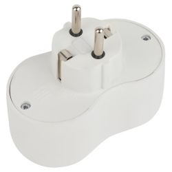 Разветвитель электрический ЭРА SPx-2e-W на 2 розетки с заземлением 16А белый