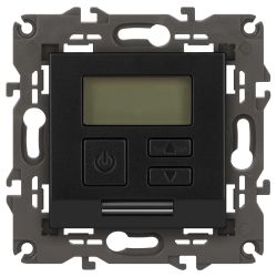 14-4111-05 ЭРА Терморегулятор универс. 230В-Imax16А, IP20, Эра Elegance, антрацит
