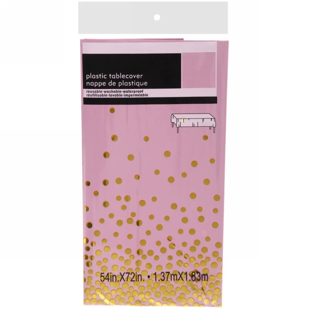 Скатерть «Руби» 137*183см цвет розовый, пвх