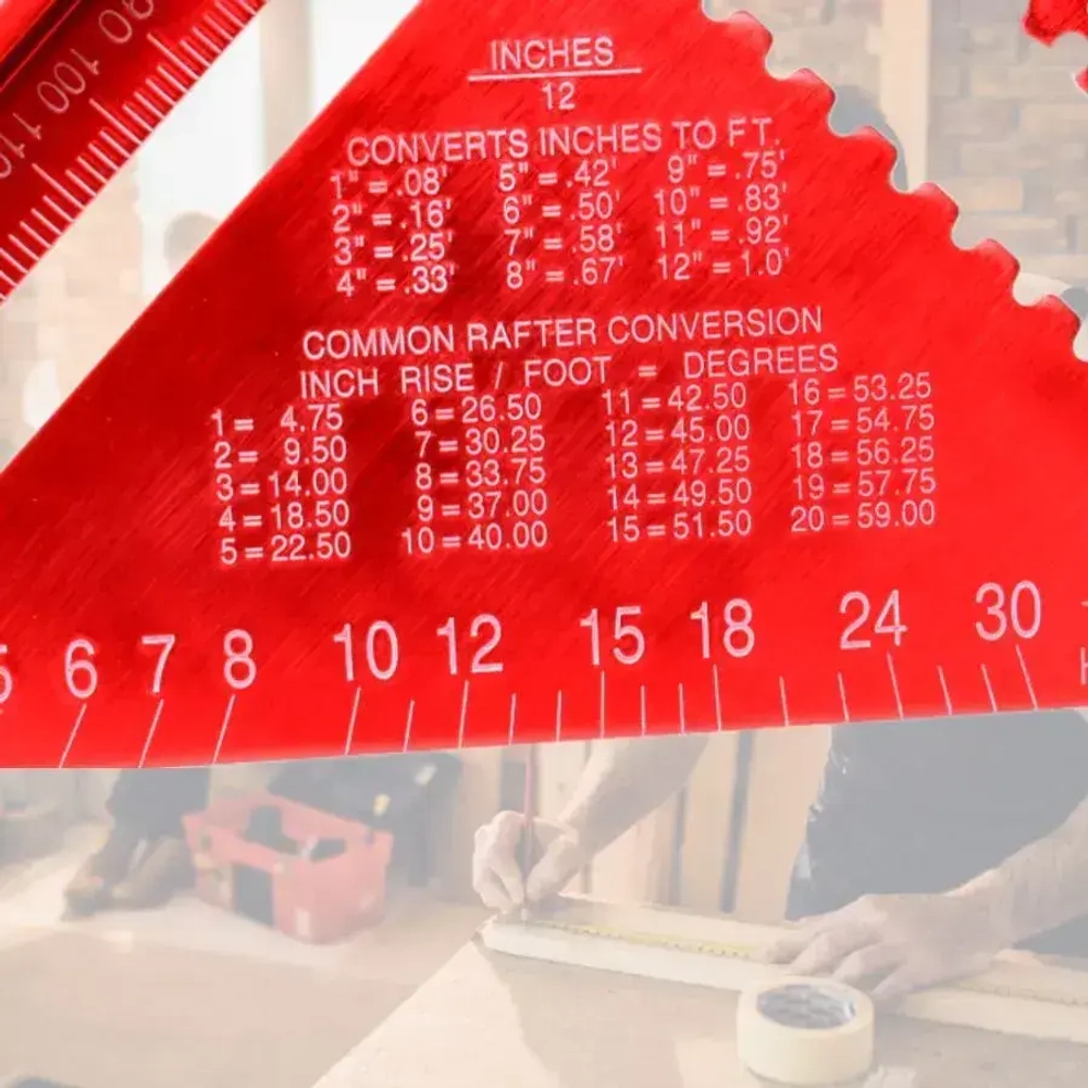 Линейка угольник Свенсона 300 мм красный, алюминий