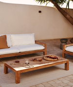 Forcanera Журнальный столик из массива тика 150 x 71 см