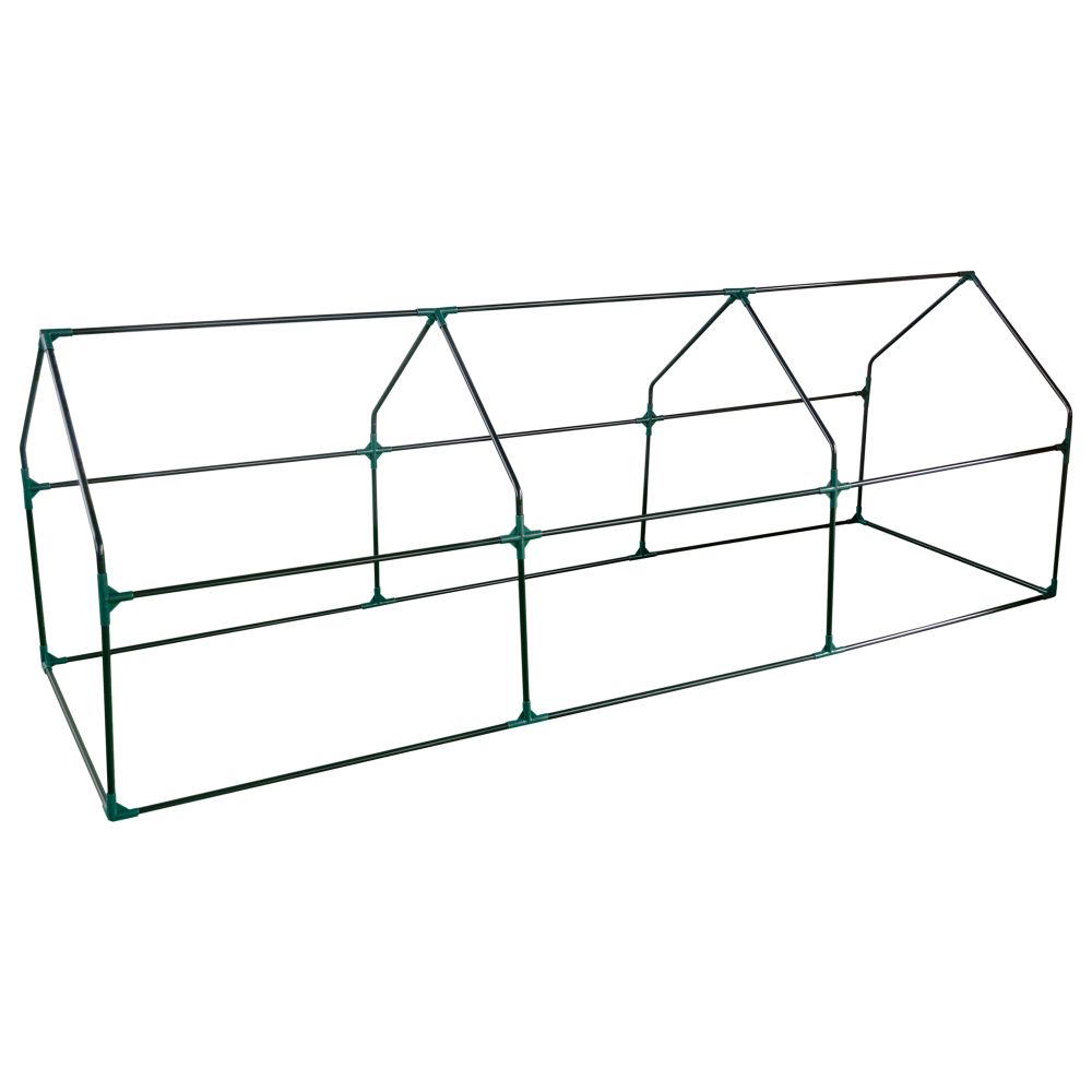 UGH-S32 L270 GREEN-GREEN Парник уличный. 270x90x90см. Металлическая труба в ПВХ. цвет зеленый. Тент из армированного полиэтилена 135г-м2. цвет сетки зеленый. TM ФитоЛето