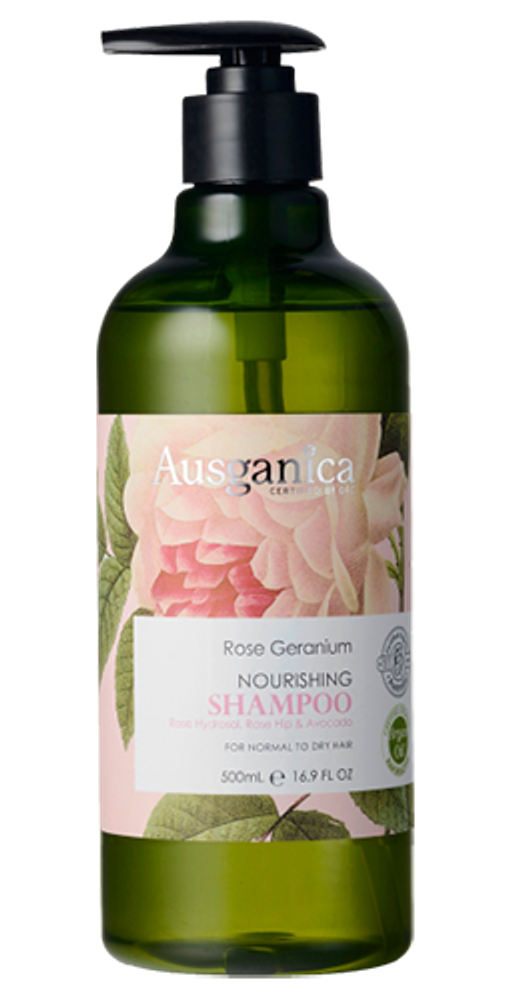 Ausganica Rose Geranium Nourishing Shampoo