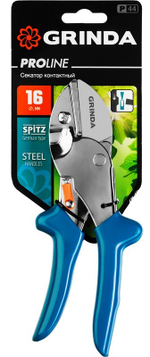 СЕКАТОР GRINDA PROLINE СО СТАЛЬНЫМИ РУКОЯТКАМИ КОНТАКТНЫЙ 190ММ P-44  423444