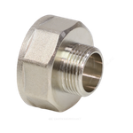 Переход латунь никель Ду 20х15 (3/4"х1/2") ВР/НР VALFEX VF.592.N.034.012